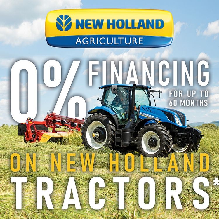 0% Financing or Cash Back On New Holland Tractors